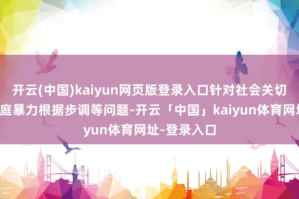 开云(中国)kaiyun网页版登录入口针对社会关切度较高的家庭暴力根据步调等问题-开云「中国」kaiyun体育网址-登录入口