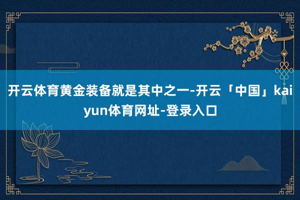 开云体育黄金装备就是其中之一-开云「中国」kaiyun体育网址-登录入口