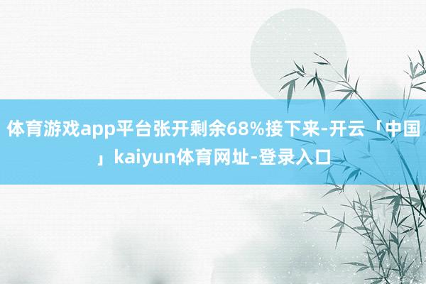体育游戏app平台张开剩余68%接下来-开云「中国」kaiyun体育网址-登录入口